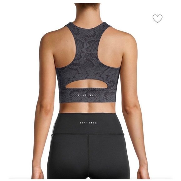 ALLFENIX Indie Python Print Racer Back Sports Bra Medium - Picture 3 of 14
